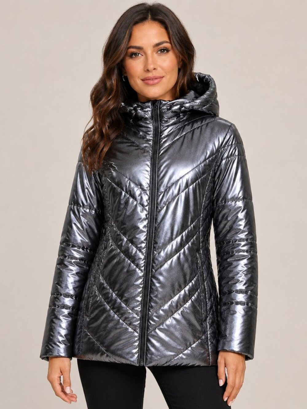 Xersion Metallic Puffer Jacket – Women’s XL
